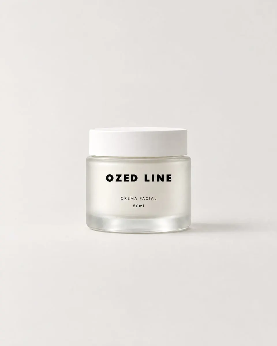 Crema facial Ozed Line en pote de vidrio